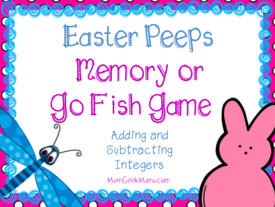 FREE Easter Peeps Memory Math Game