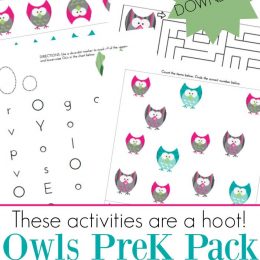 FREE OWLS PRESCHOOL PRINTABLE PACK (Instant Download)