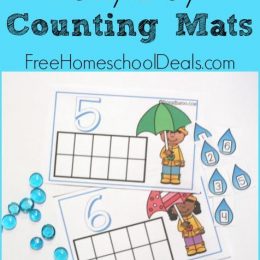FREE RAINY DAY COUNTING MATS (Instant Download)