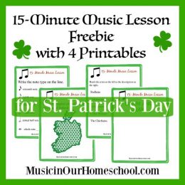 Free St. Patrick's Day Music Lesson w/ Free Printables