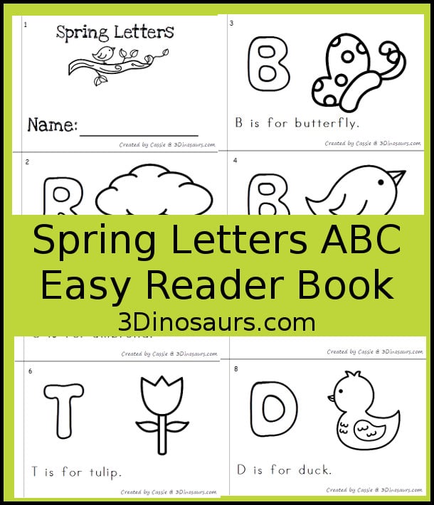 Free Spring Letters ABC Easy Reader Book