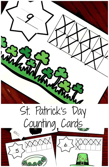 Free St. Patrick's Day Counting Cards