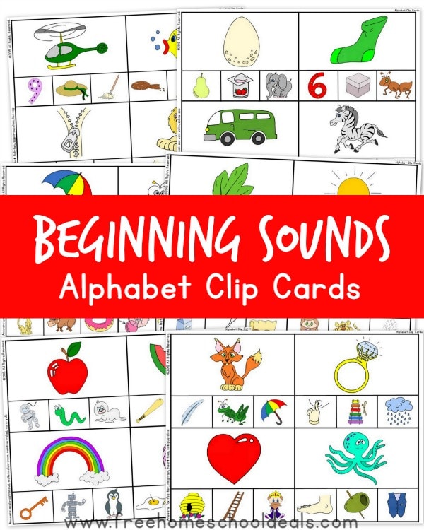 FREE BEGINNING SOUNDS ALPHABET CLIP CARDS