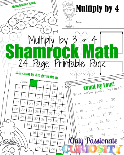 Free Shamrock Math Times Tables Printables