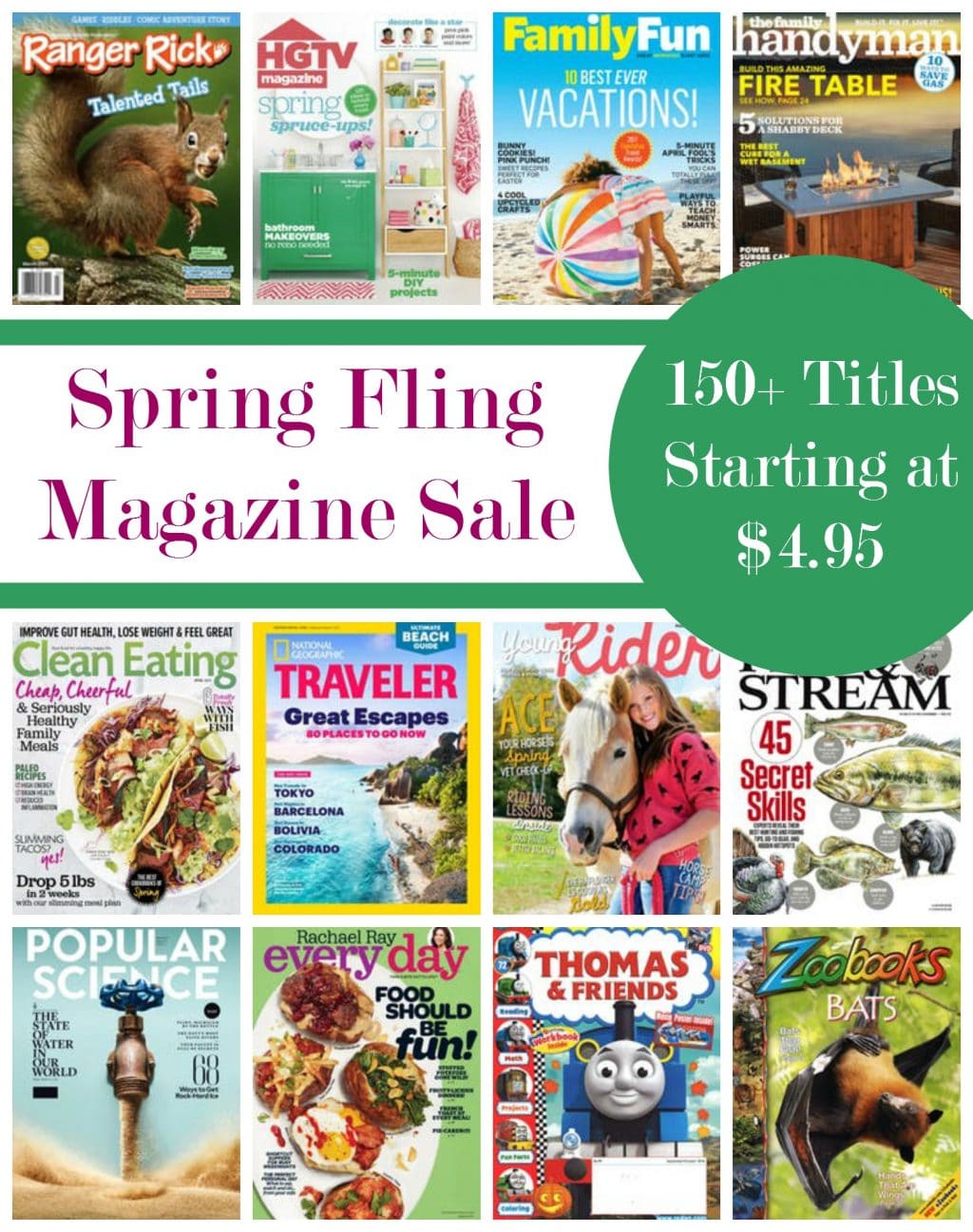 Spring Fling Magazine Sale - 150+ Titles Starting at $4.95!