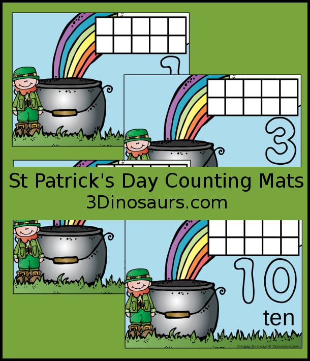 Free St. Patrick's Day Counting Mats