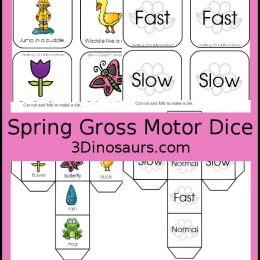 Free Spring Gross Motor Dice Activity