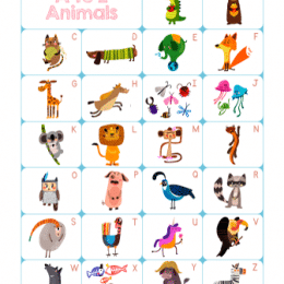 Free Animal Alphabet Chart