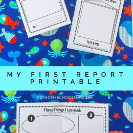 Free My First Report Printable
