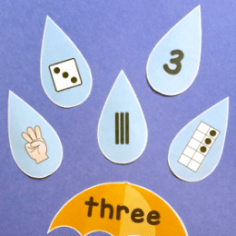 Free April Showers Number Sense Activity