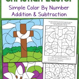 Free Christian Easter Color By Number Worksheets