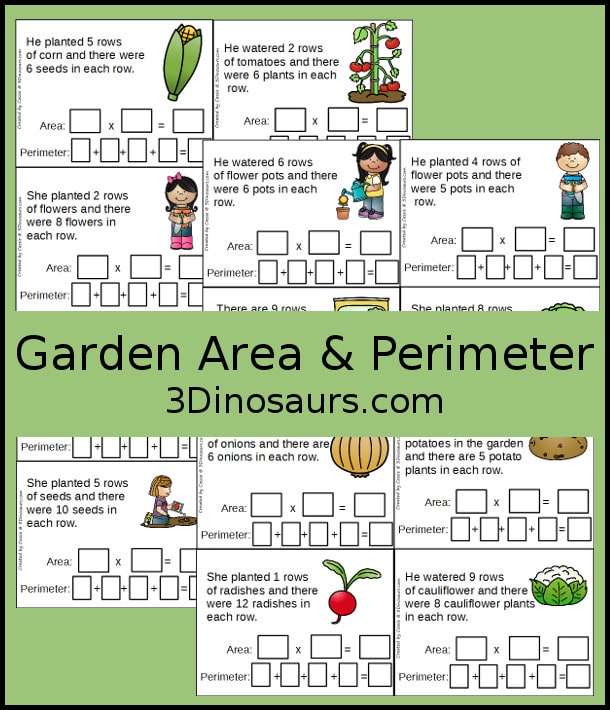 Free Garden Themed Area & Perimeter Cards