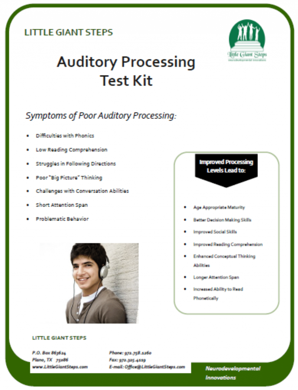 Free Auditory Processing Test Kit