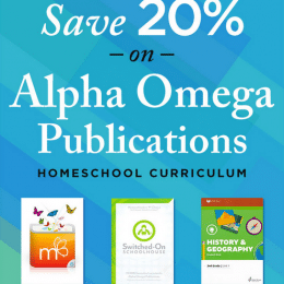20% Off Alpha Omega Curriculum!