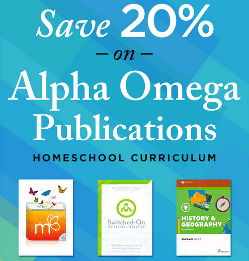 20% Off Alpha Omega Curriculum!