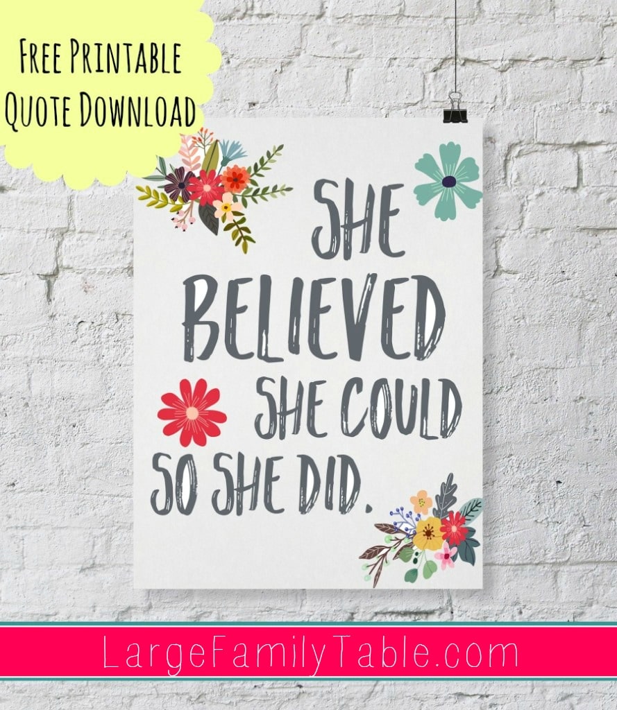 Free Printable Quote Download