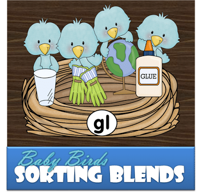 FREE Blue Bird Sorting Blends Activity 