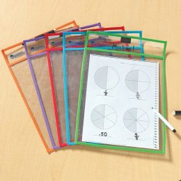 Write & Wipe Pockets w/ Markers Only $12.19!