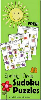 FREE SPRING SUDOKU PUZZLES