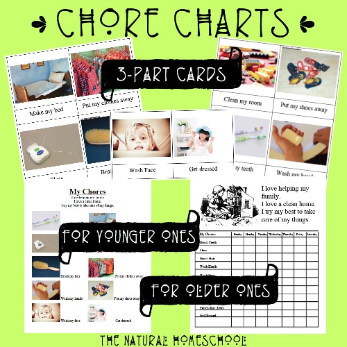 Free Montessori Chore Cards