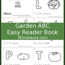Free Garden Letters Easy Reader Book
