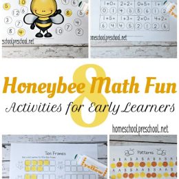 Free Honeybee Math Worksheets for PreK & K