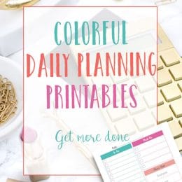 Free Colorful Daily Planning Printables