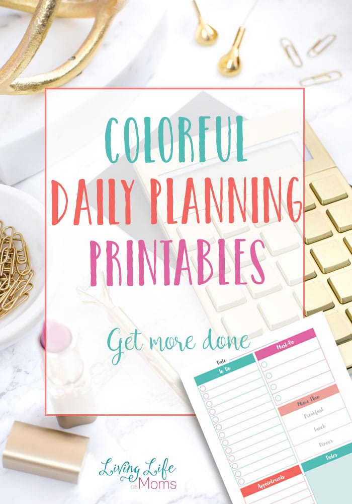 Free Colorful Daily Planning Printables