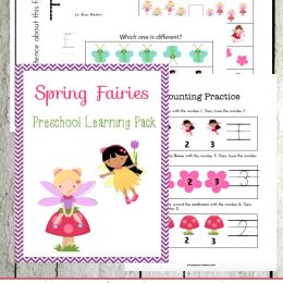 Free Spring Fairies Preschool Pack