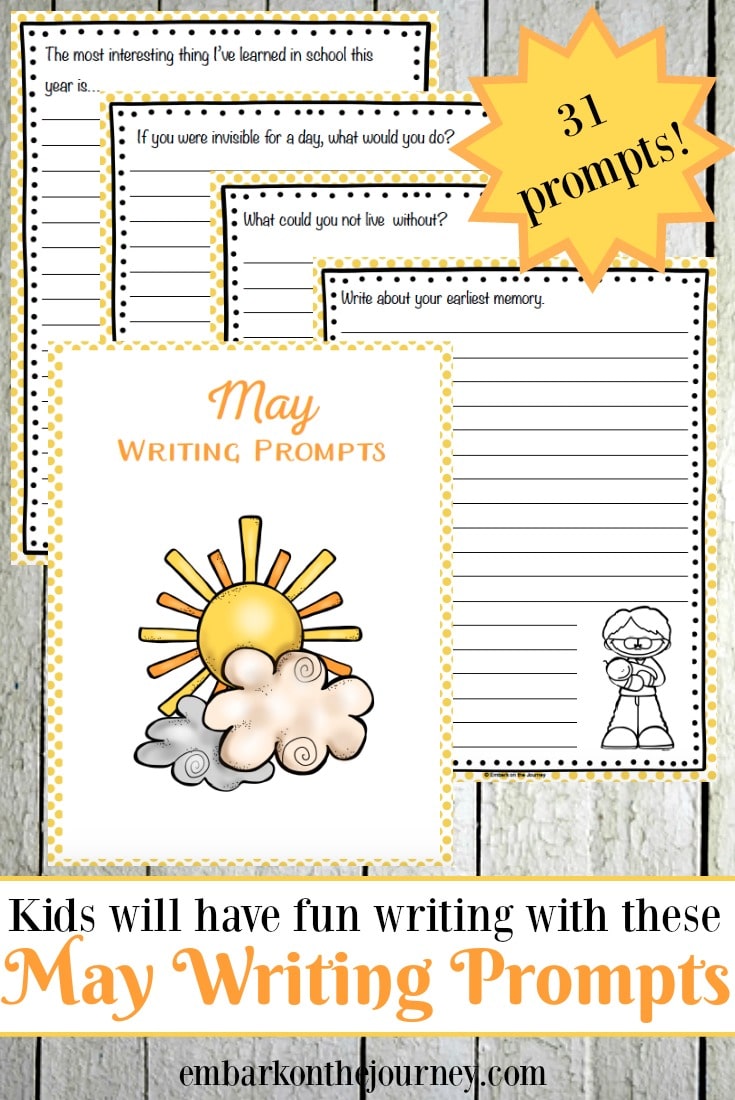 Free May Elementary Writing Prompts