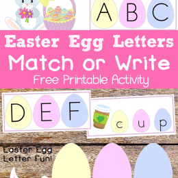 Free Easter Egg Letter Matching Worksheets