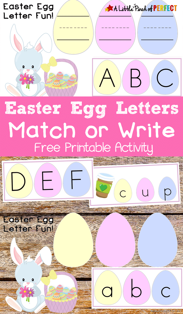 Free Easter Egg Letter Matching Worksheets