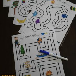 Free Alphabet Mazes