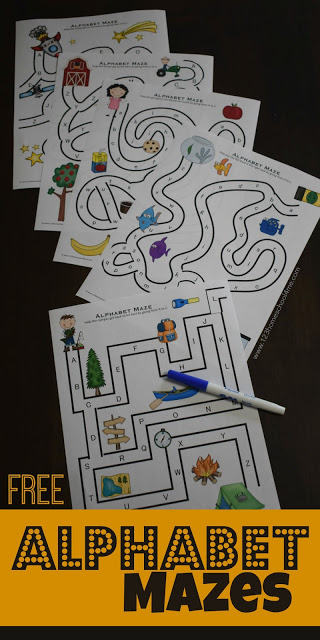 Free Alphabet Mazes