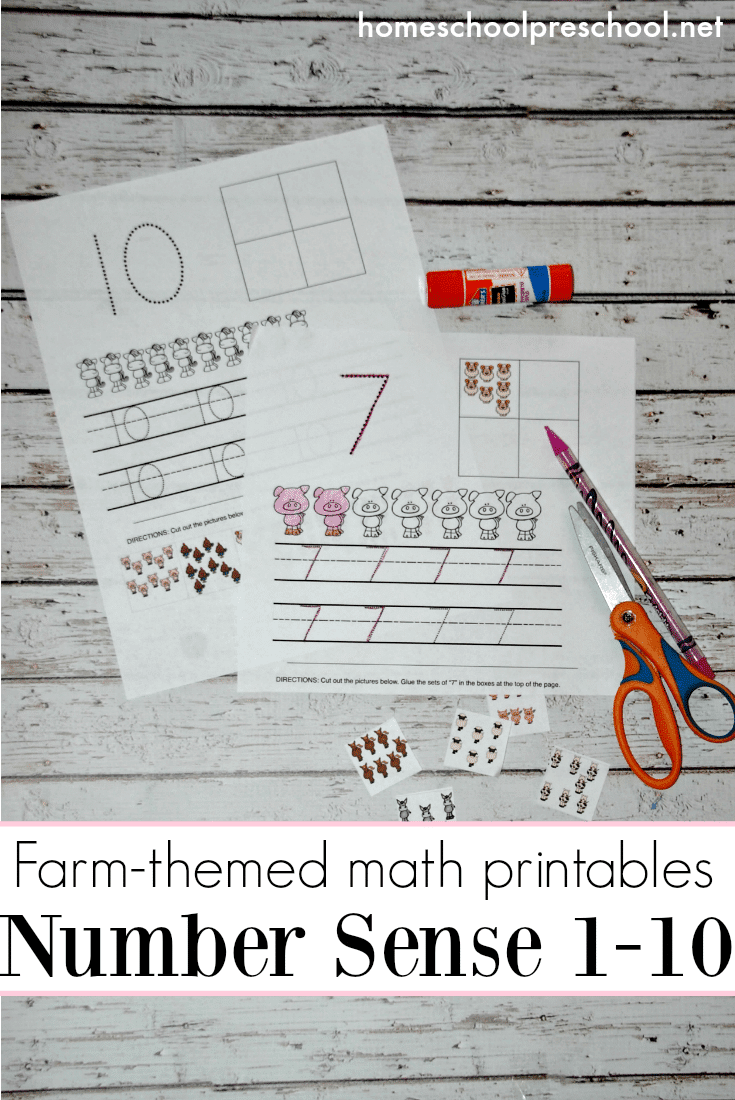 Free Farm Themed Number Worksheets