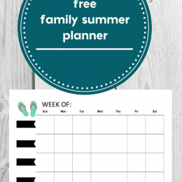 Free Summer Family Planner