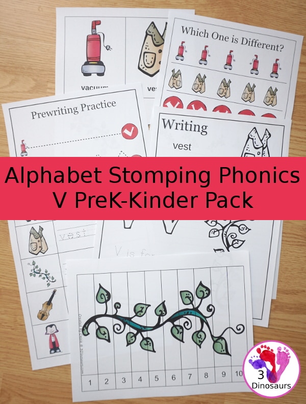 Free Letter V Alphabet Learning Pack