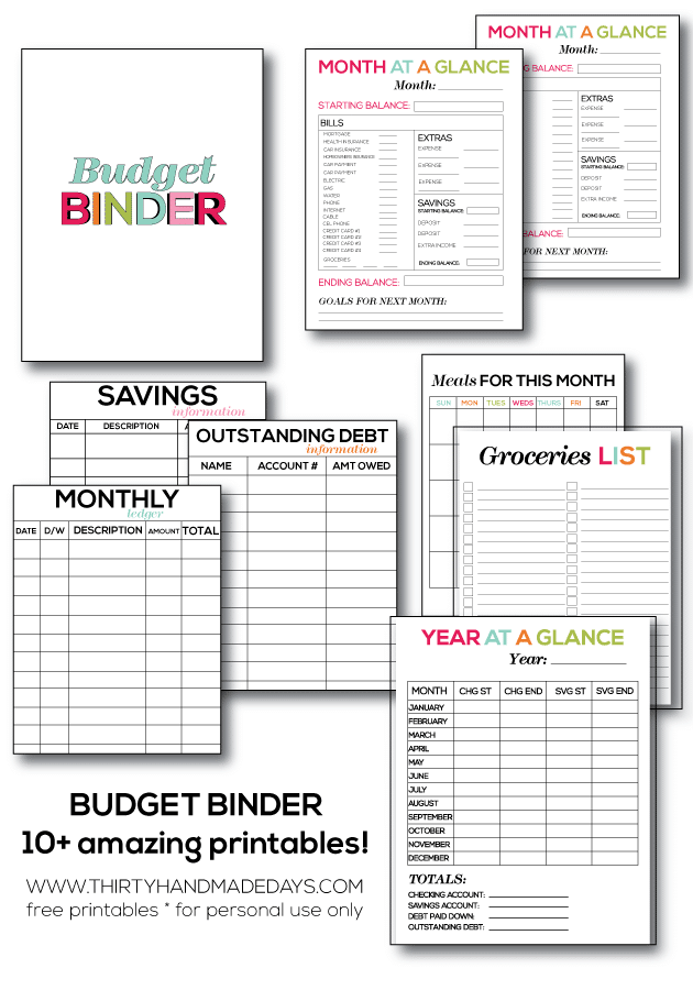 FREE Budget Planner Pages