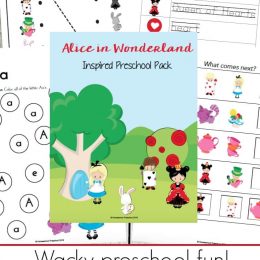 Free Alice in Wonderland Preschool Pack