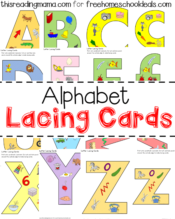 FREE Alphabet Lacing Cards