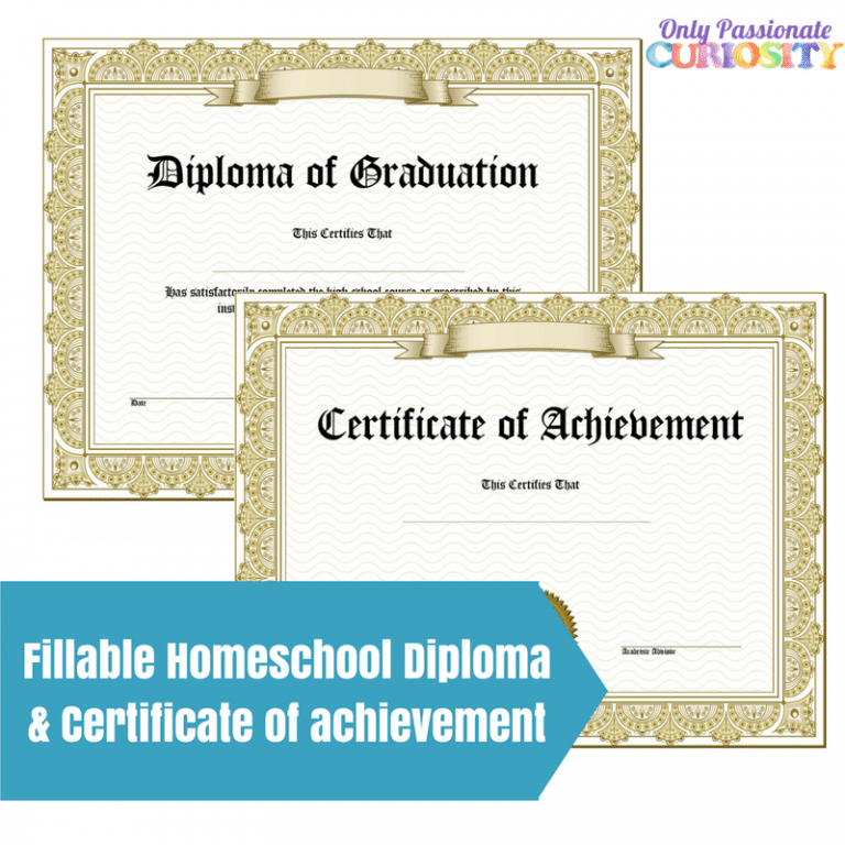Free High School Diploma &amp; Certificate of Achievement