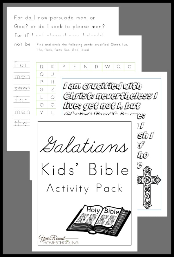 Free Galatians Bible Activity Pack for Kids