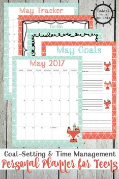 Free May Personal Planner Pages for Teens