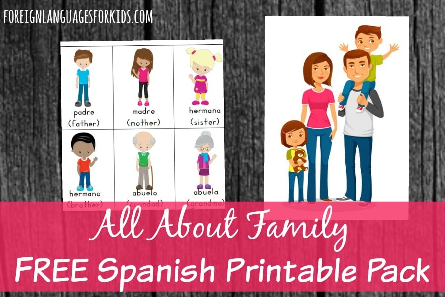 Free Spanish All About Family Pack