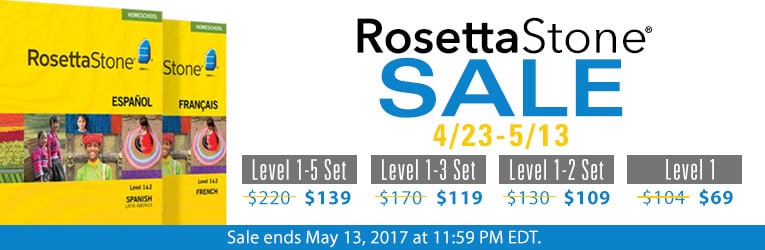 34% Off Rosetta Stone Homeschool Foreign Language Sets