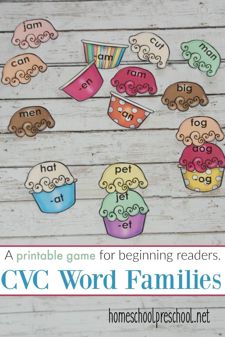 Free Ice Cream CVC Word Family Game