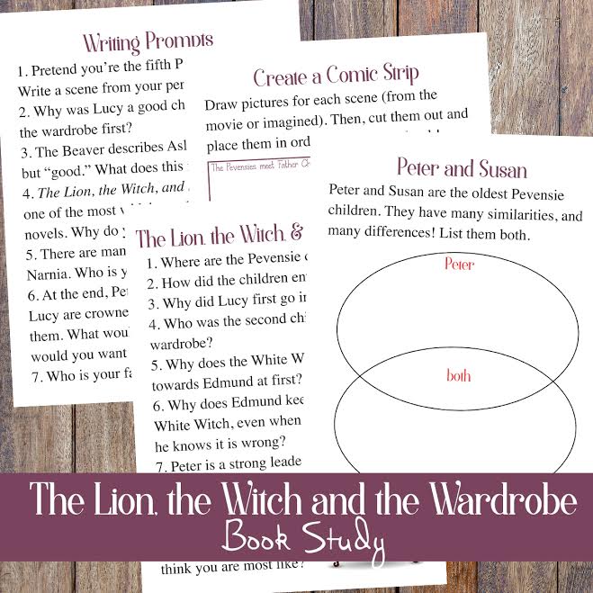 http://lastingthumbprints.com/the-lion-the-witch-and-the-wardobe-book-study-free-printables/