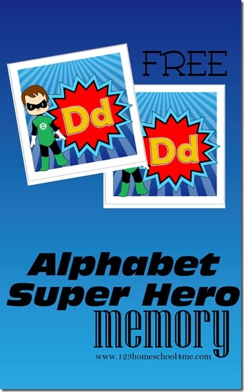 FREE ALPHABET SUPERHERO MEMORY GAME