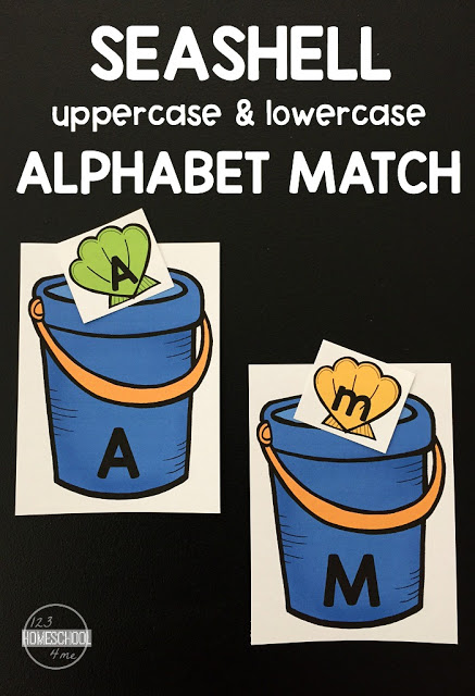 FREE Seashell Alphabet Matching Activity