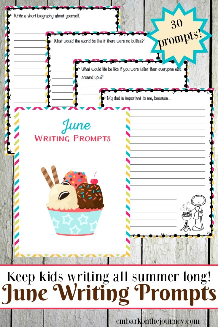 Free June Elementary Writing Prompts